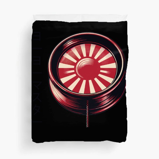 Yoyo Master Japanese Red Sun Yo-Yo Duvet Covers