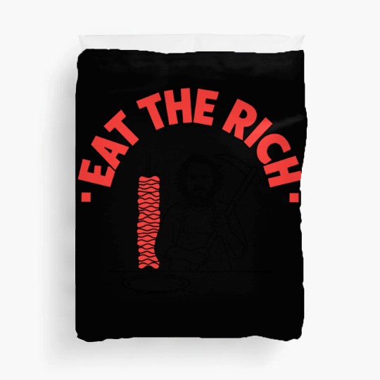 Eat The Rich Döner Kebab Satirical Design Duvet Covers
