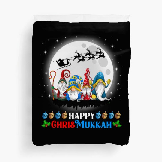 Happy Chrismukkah Gnomes Christmas Hanukkah Duvet Covers