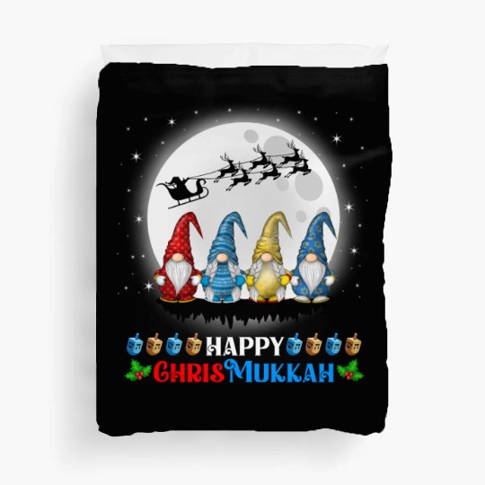Happy Chrismukkah Gnomes Christmas Hanukkah Duvet Covers
