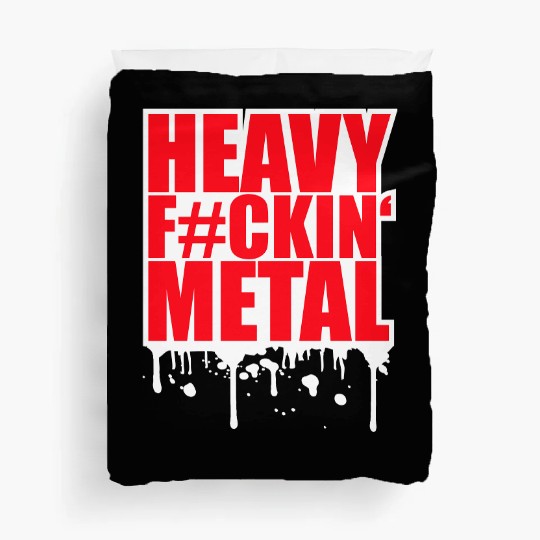Heavy F#ckin' Metal Hard Rock Music Graffiti Spray Duvet Covers