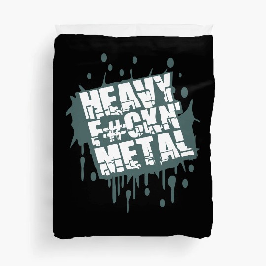Heavy F#ckin' Metal Hard Rock Music Graffiti Spray Duvet Covers