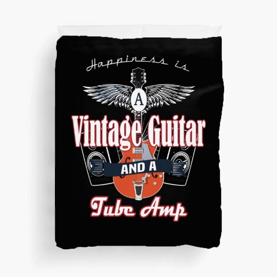 A Vintage Guitar And Tube Amp Duvet Covers