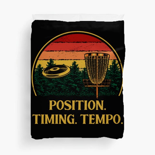 Position Timing Tempo Disc Golf Strategy Golfer Te Duvet Covers