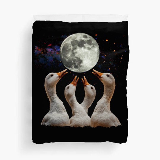 Ducks Farm Animal Farmer Howling Moon Duvet Covers