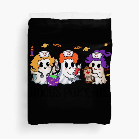 Hocus Poke us Witch Nurse Halloween Duvet Covers