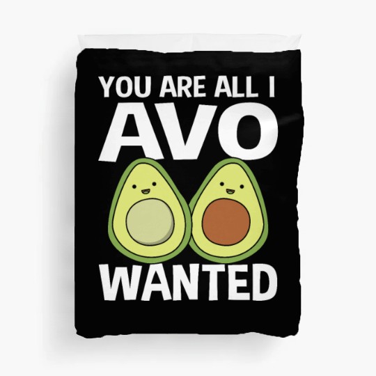 Cute Avocado Pun Funny Dietitician Duvet Covers