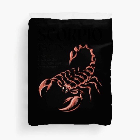 Funny Scorpio Zodiac Quote Duvet Covers