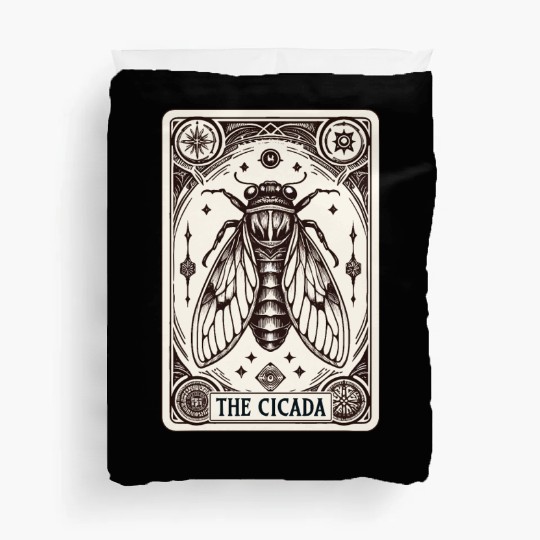 Cicada Tarot Card Brood Emergence Duvet Covers