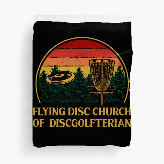 Flying Disc Church Funny Disc Golf Humor Golfer Da Duvet Covers