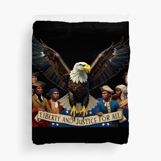 liberty and justice for all Duvet Covers