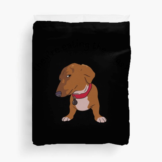 They're Eating The Dogs Funny Trump Kamala Harris Duvet Covers