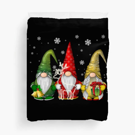 Three Funny Gnomes Christmas Gift Duvet Covers