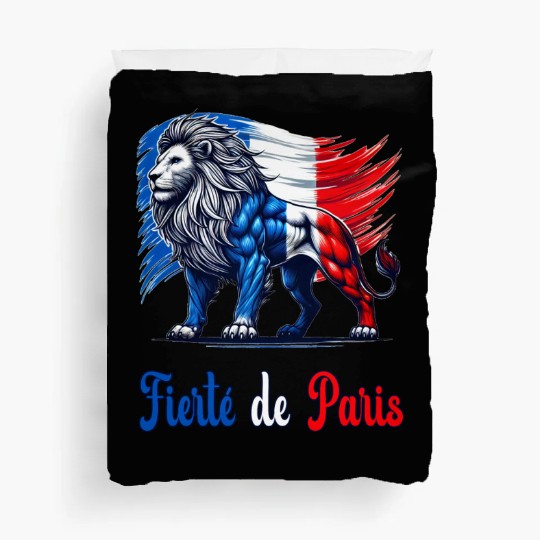 The pride of Paris flag design Duvet Covers