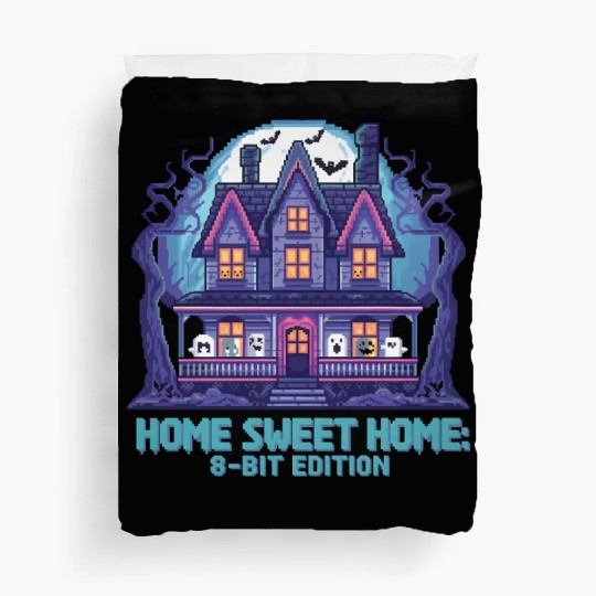 8 Bit Haunted House 01 Duvet Covers