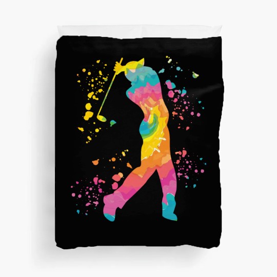 Golfer Colorsplash Kids Miniature Golf Duvet Covers