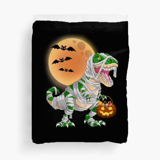 Halloween Dinosaur Mummy T rex Pumpkin Moon Duvet Covers