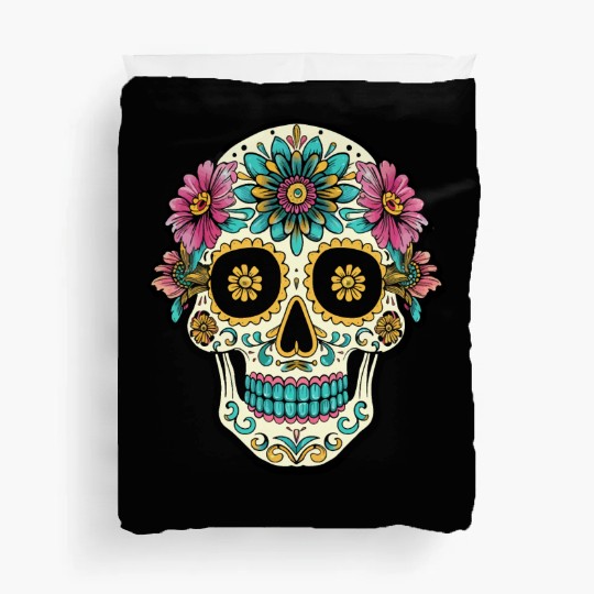 Day of the Dead Sugar Skull, Flippin Sweet Gear Duvet Covers
