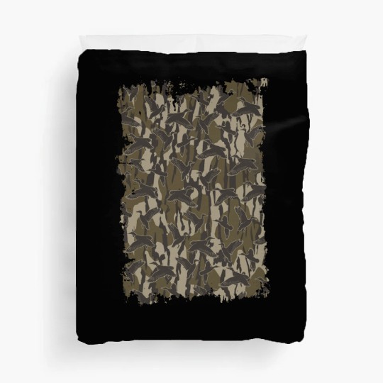 Waterfowl Hunting Camo Duck Hunters Bottomland Cam Duvet Covers
