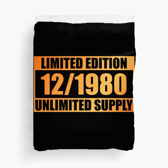 44th birthday Limited Edition - ꝏ Supply 12/1980 Duvet Covers