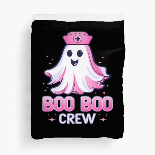 Boo Boo Crew Nurse Pink Ghost Halloween Costume Duvet Covers
