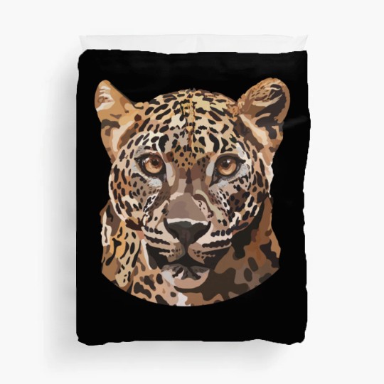 African Leopard poster Duvet Covers