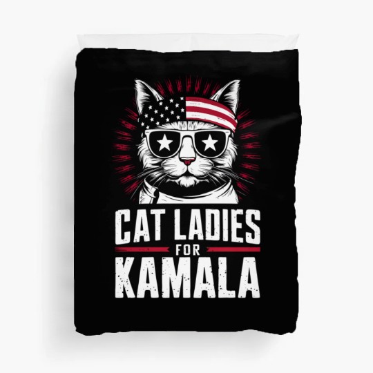 Kamala Harris Cat Ladies 2024 Duvet Covers