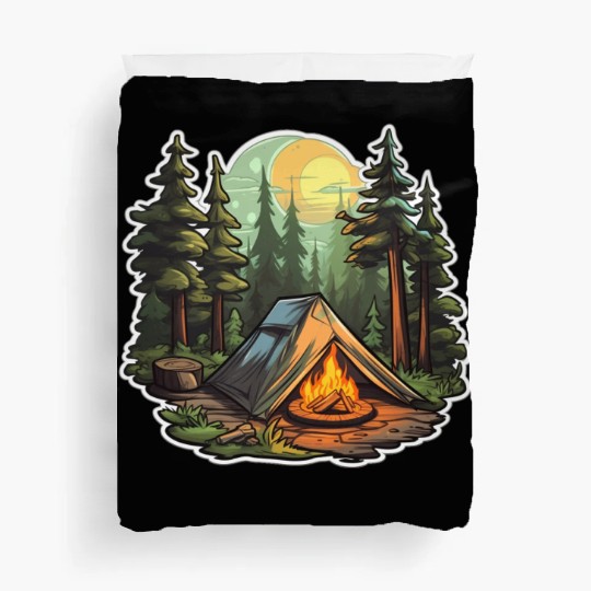 Tents Forest Nature Camping Duvet Covers