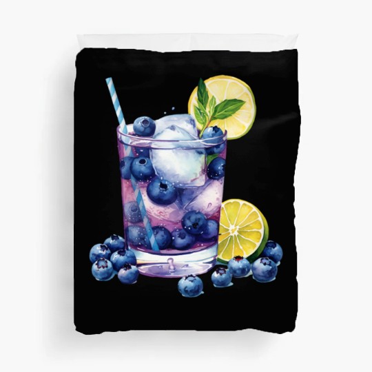Blueberry Lemon Cocktail Duvet Covers