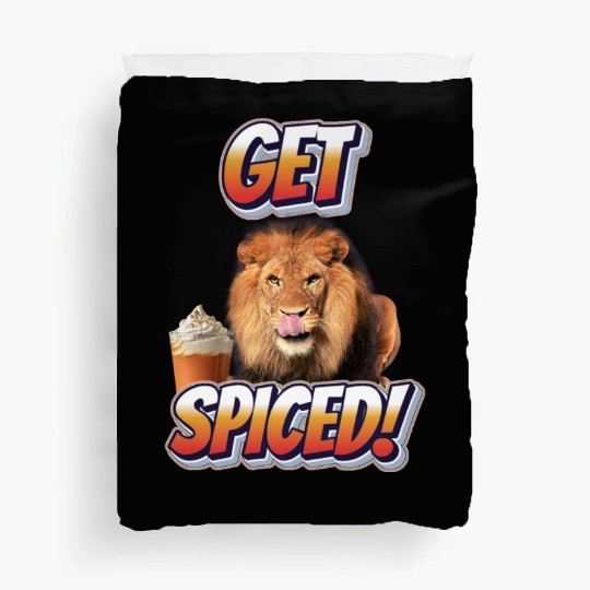 Fierce Lion 'Get Spiced!' Pumpkin Spice Fall Desig Duvet Covers