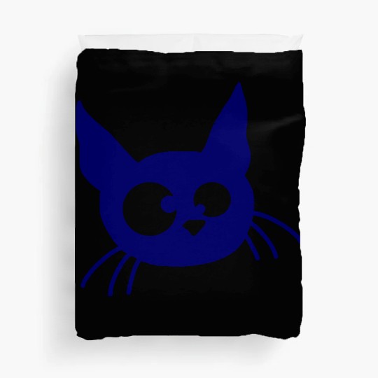 Crazy Cat Squinting Funny Eyes Grimace Fun Cartoon Duvet Covers