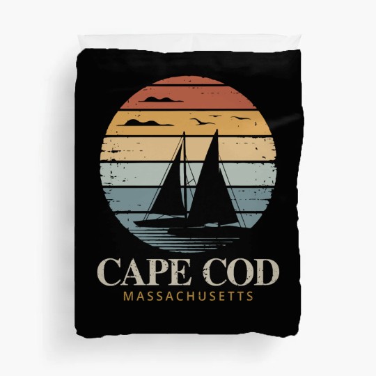 Cape Cod Vintage SunsetMassachusetts Sailing Duvet Covers
