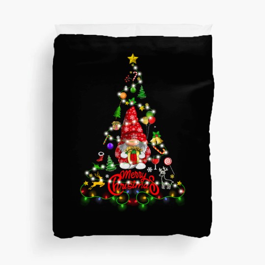 Funny Gnomes Christmas Tree Gnomies Family Xmas Duvet Covers