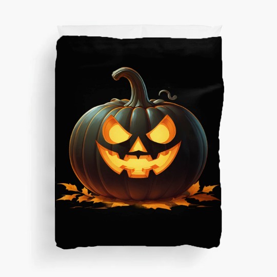 Midnight Glow: Enchanted Halloween Pumpkin Duvet Covers