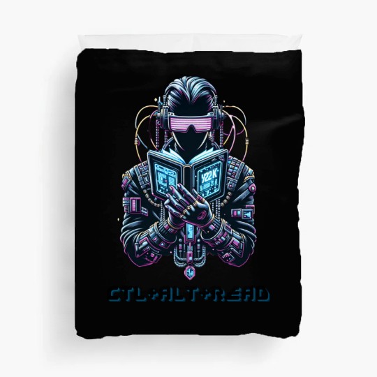 Ctl+ Alt + Read Y2K Reading Book Lover Gift Duvet Covers