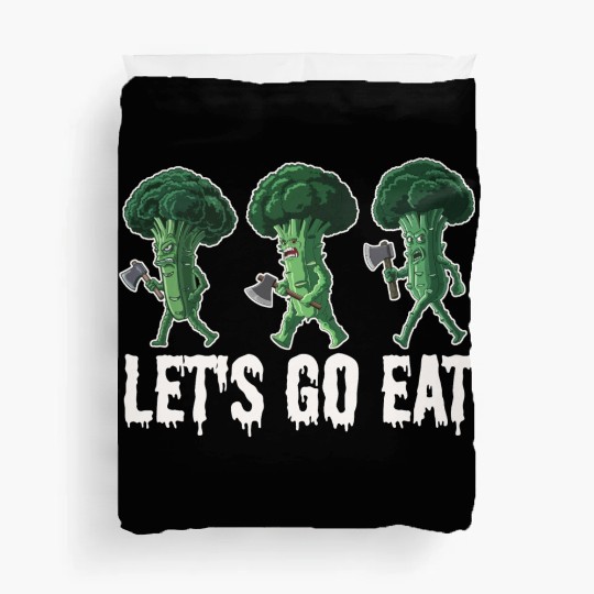 Let's Go Eat Broccoli Attack Duvet Covers