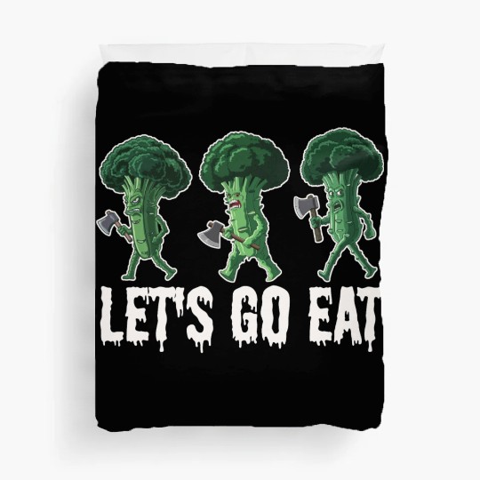 Let's Go Eat Broccoli Attack Duvet Covers