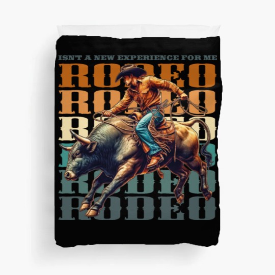 Vintage style Western Bull Rider Duvet Covers