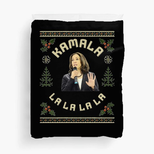 Kamala Harris singing Christmas Carol Duvet Covers