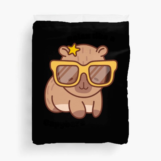Chill Capybara Vibes Duvet Covers