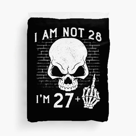 I Am 27 Plus Middle Finger - 28th Birthday Duvet Covers