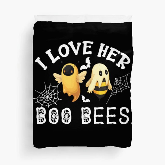 I Love Her Boo Bees Duvet Covers Funny Couples Halloween Co