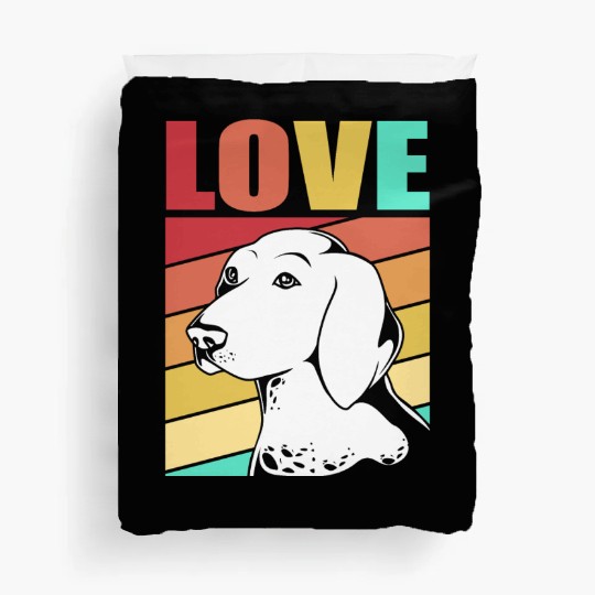 Retro German Shorthaired Pointer Dog I Love My GSP Duvet Covers