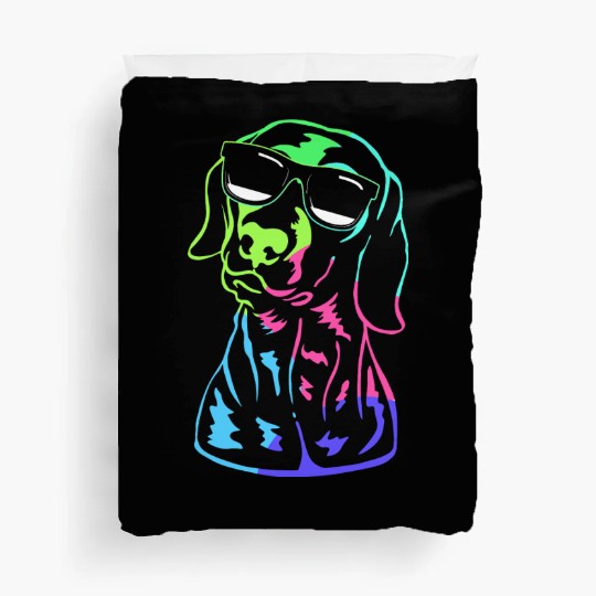 German Shorthaired Pointer GSP Dog With Sunglasses Duvet Covers