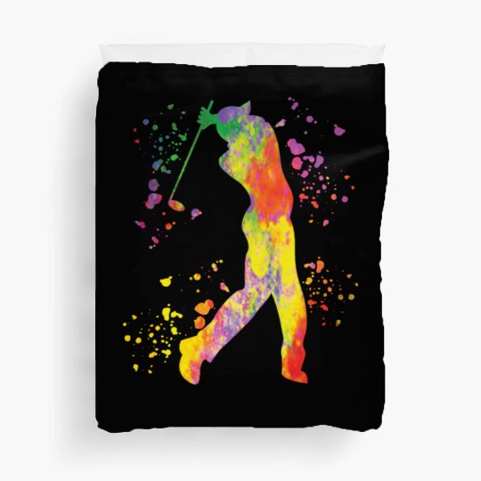 Golfer Colorsplash Kids Miniature Golf Duvet Covers