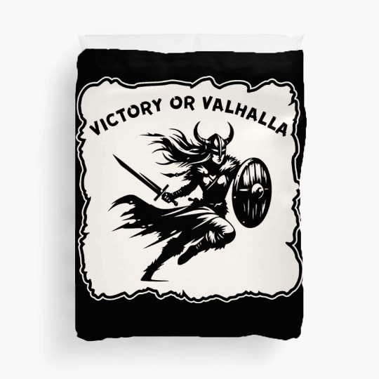 Shield Maiden Victory Or Valhalla LIKE US ON FB # Duvet Covers