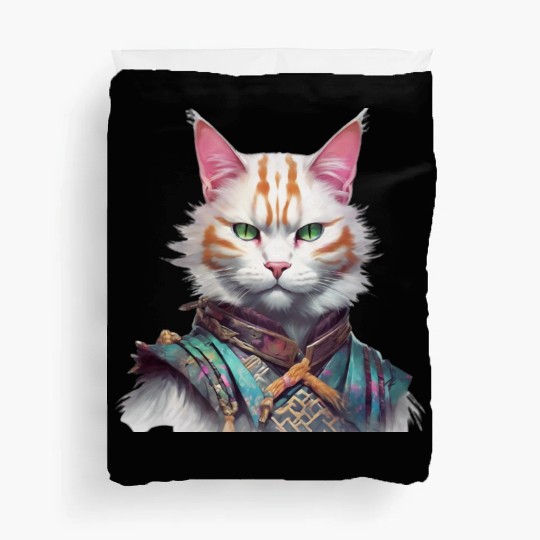 Samurai Cat Guardian Duvet Covers