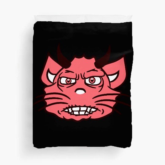 Demon Monster Cat Halloween Fun Horror Devil Horns Duvet Covers