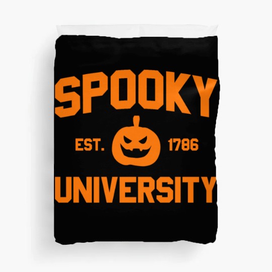 Spooky University Established 1786 Pumpkin Uspooky Duvet Covers