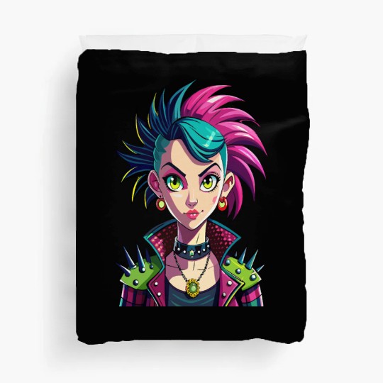 Vivid Punk Rebellion - Bold and Fearless Duvet Covers